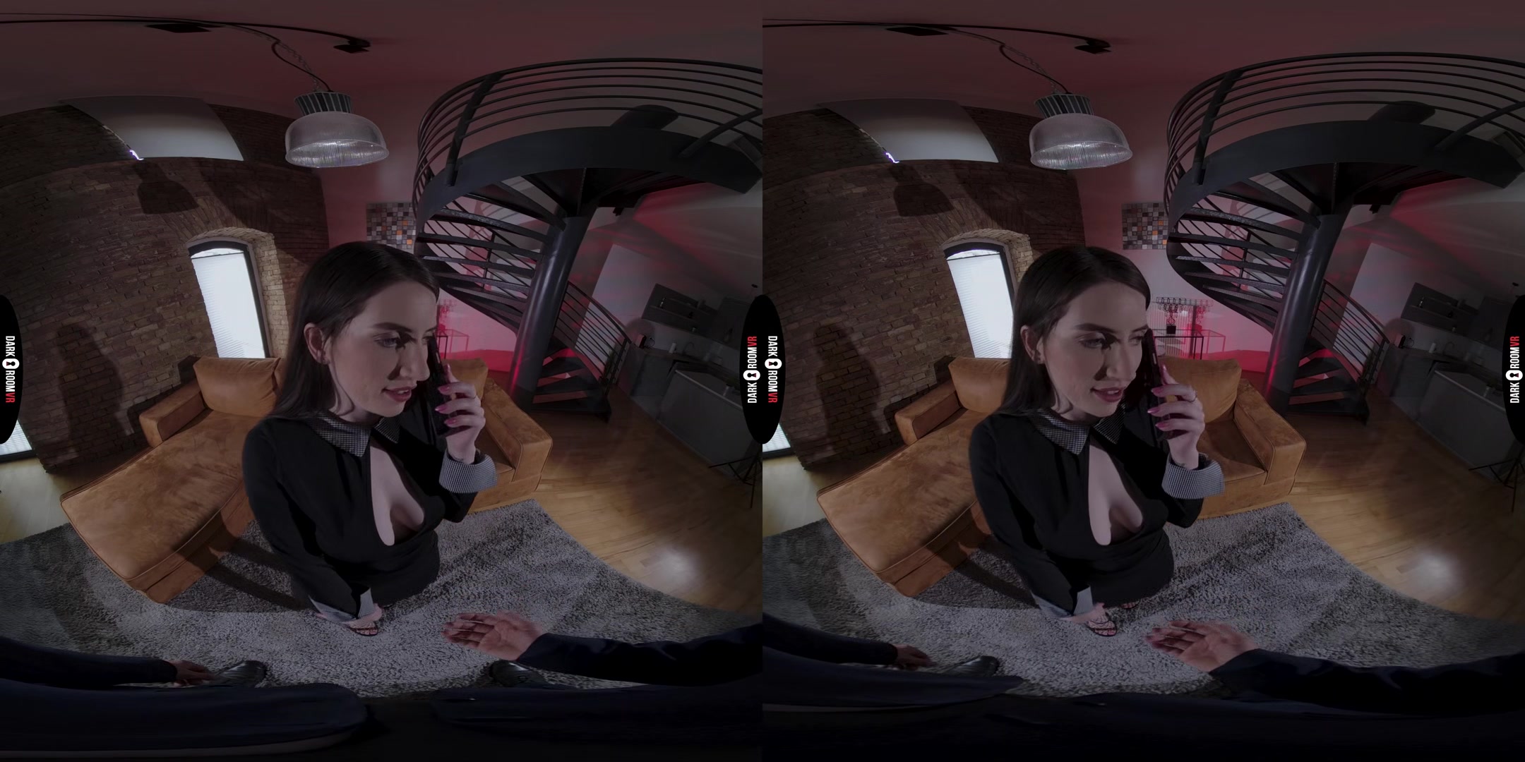 Aria Carson VR Porn: Say Hi To Your Boyfriend - DarkRoomVR