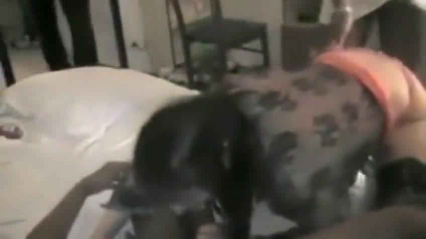 Two French Crossdressers Gangbanged