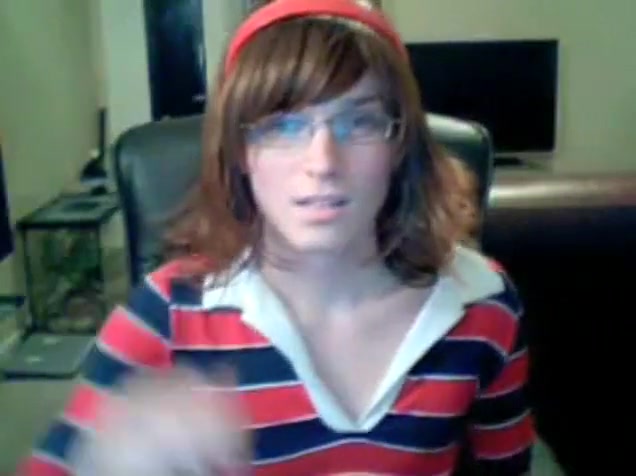 Amateur CD poses by webcam