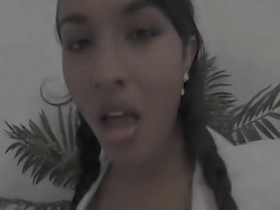 Naked guy gets TS nurses dick