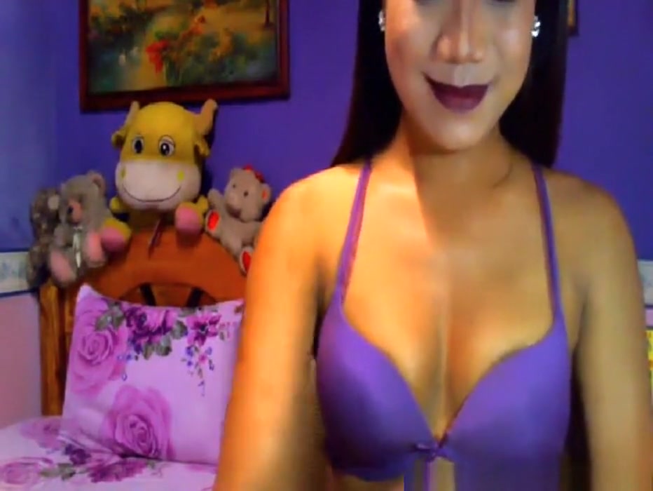 Asian Ladyboy Jerking Off