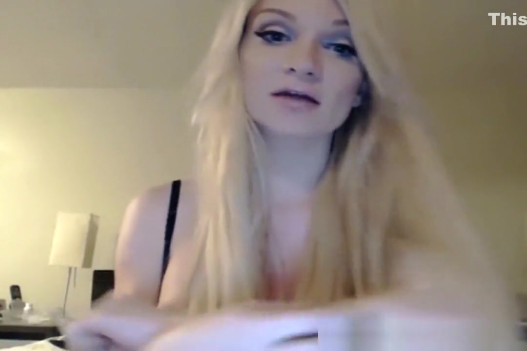 Blonde Shemale Takes 12 inch Dildo