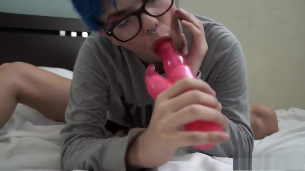 Trans teen 18+ Plays With toy