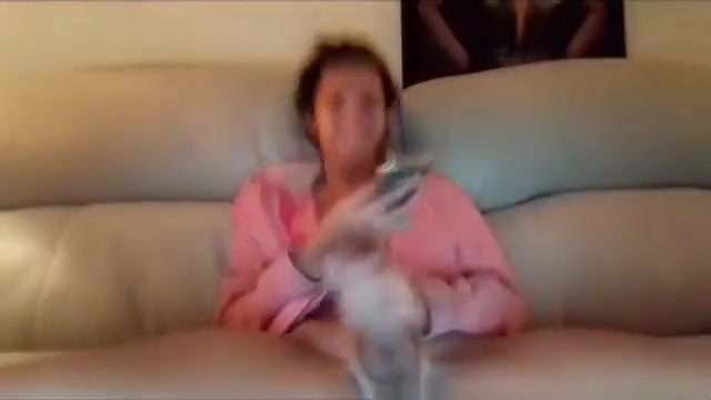 Nicole Strokes Her large Slab Of dong