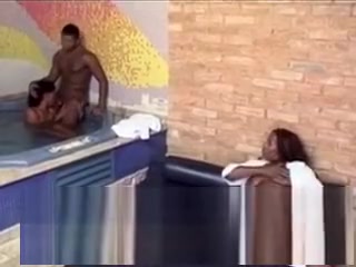 Aguyda Ferraz In Tthowdys man Pool With Some chap And A Granny