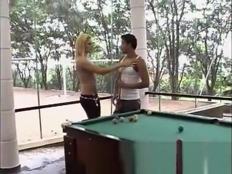 filthy shlong Riding On A Pool Table