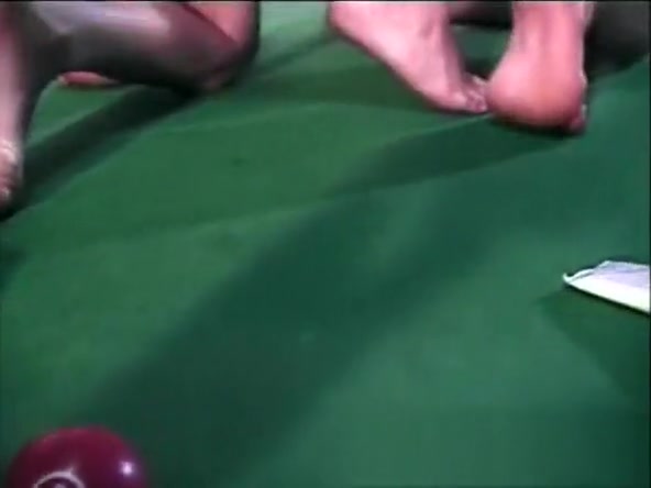 twink slams brunette tgirl On A Pool Table