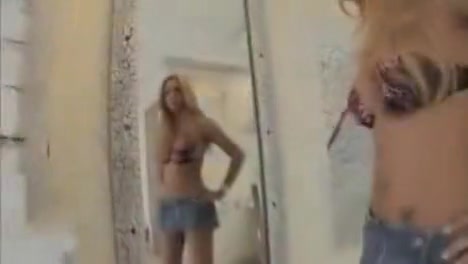 busty blonde shemale jerk offing On A bed