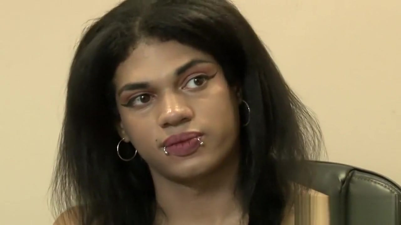 Busty shemale Morena Black anal pounded