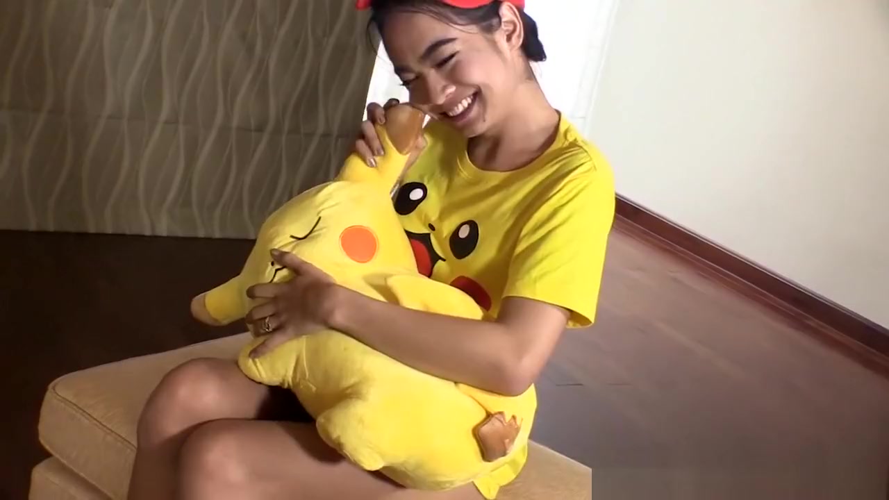 Geeky ladyboy in a pokemon shirt gets fucked bareback