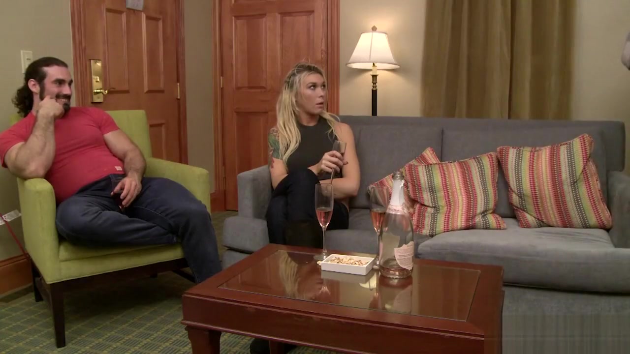 Blonde Shemale Anal Fucked By A Horny Friends Big Dick