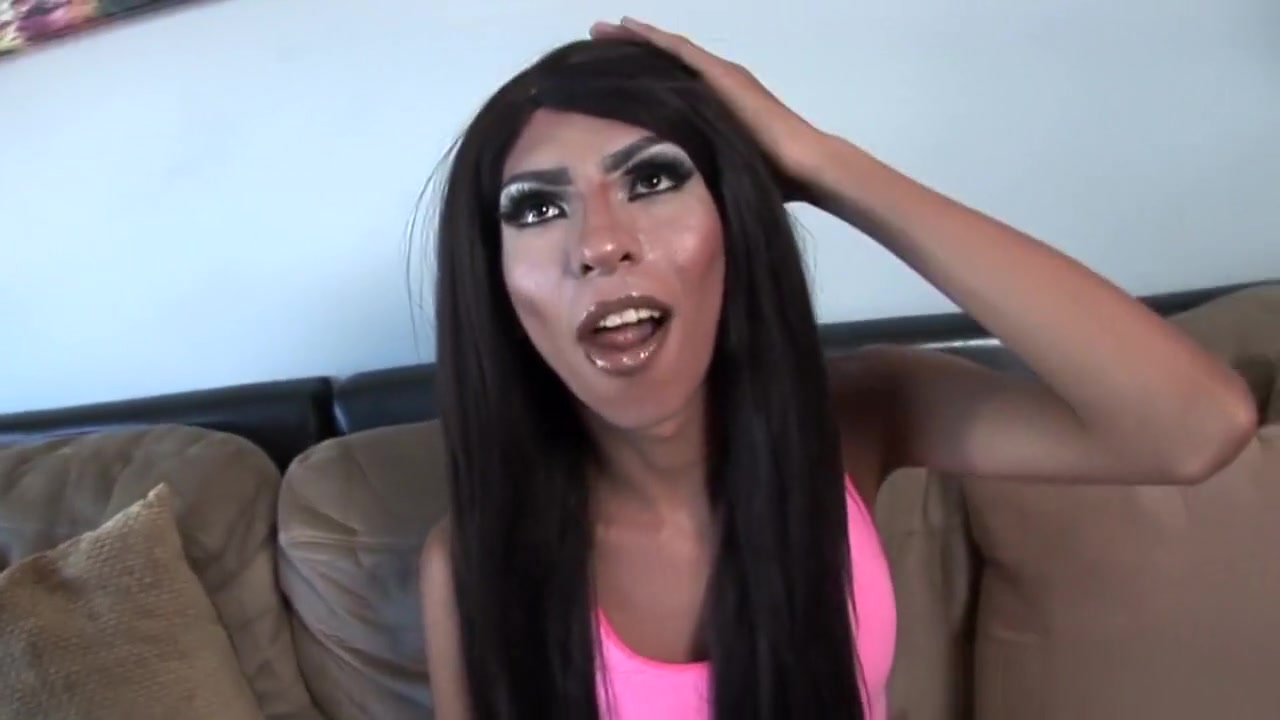 Ebony tgirl filmed at casting interview