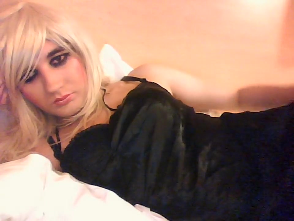 Blonde crossdresser