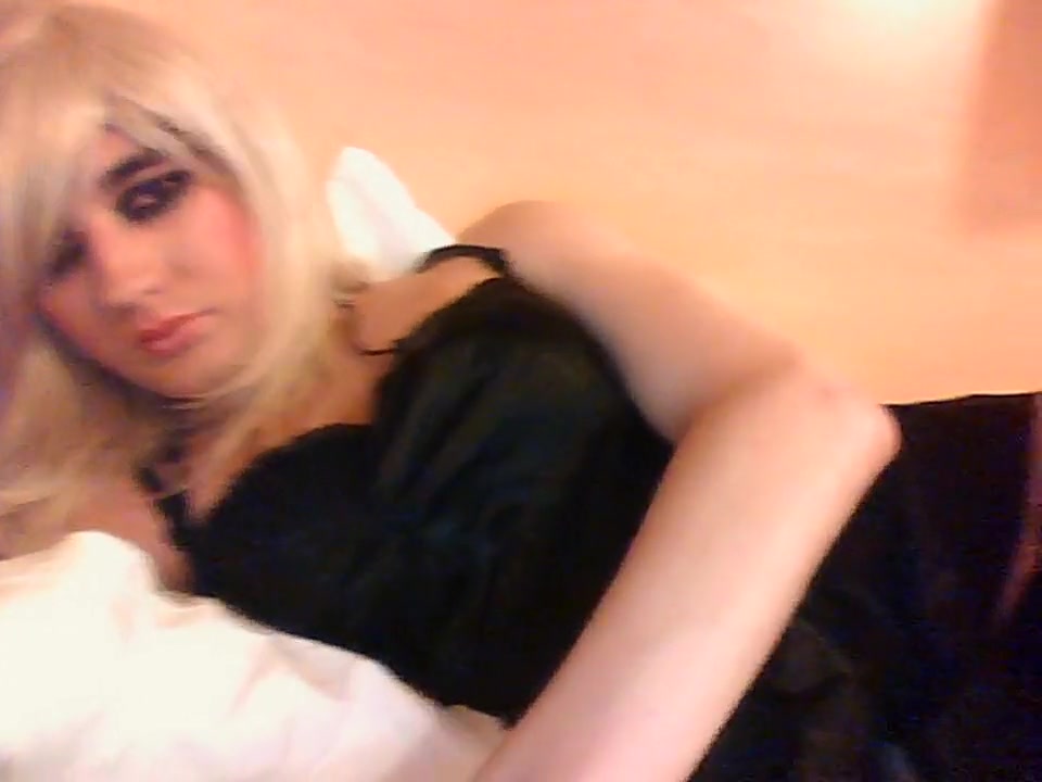 Blonde crossdresser