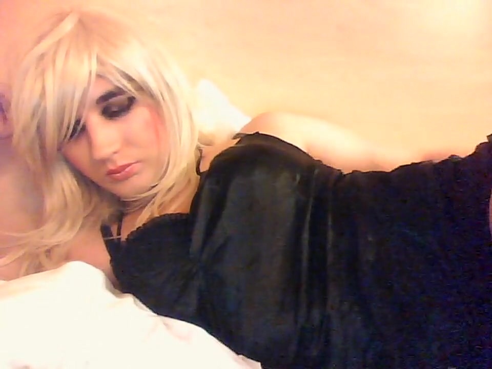 Blonde crossdresser