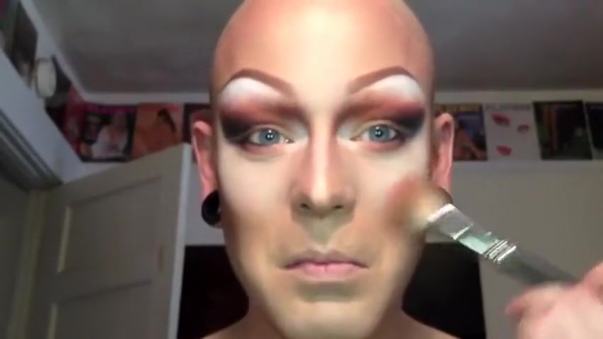 Drag queen transformation