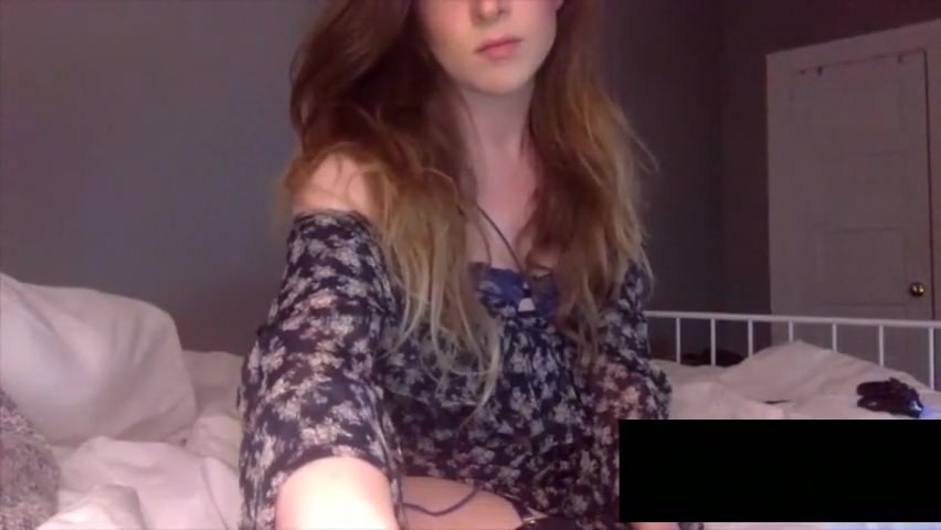 cute tgirl playing on bed
