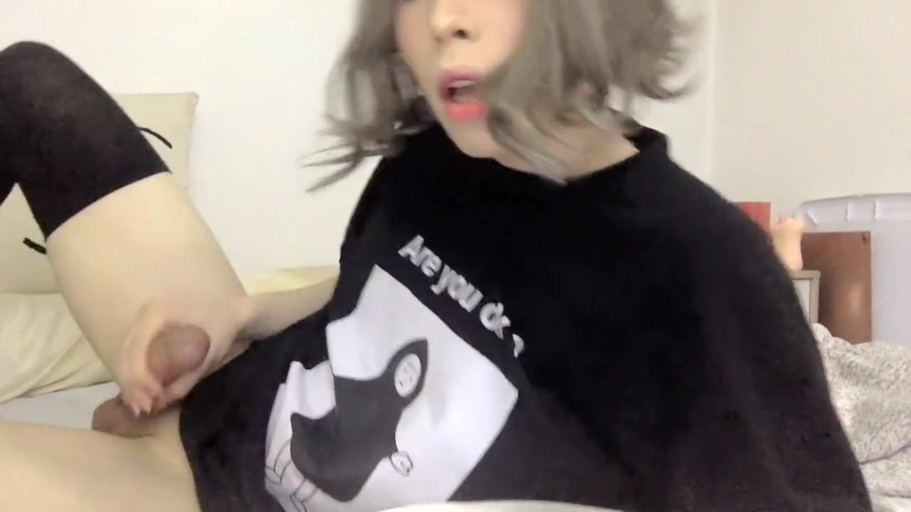 Cute Asian Trap Plays With Nice Cock