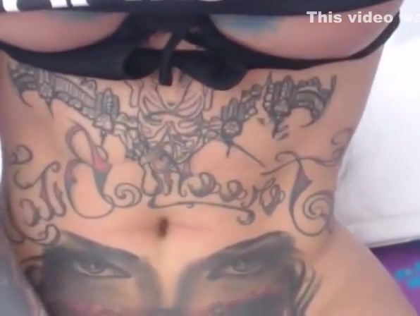 sleazy Tattooed tranny bonks Her butthole Closeup