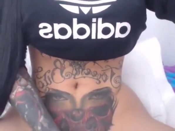 sleazy Tattooed tranny bonks Her butthole Closeup