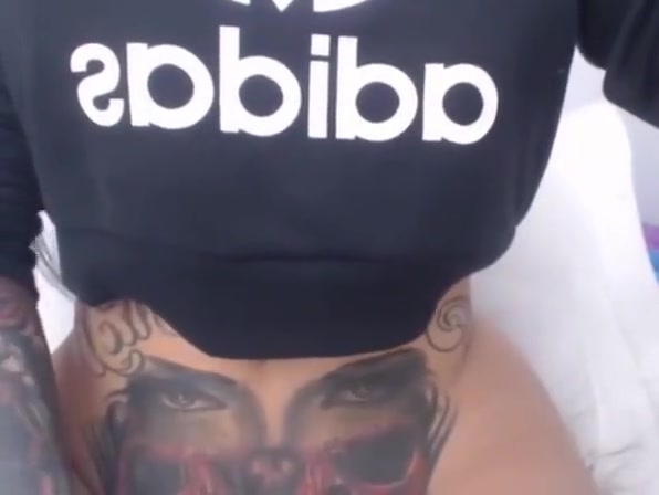 sleazy Tattooed tranny bonks Her butthole Closeup