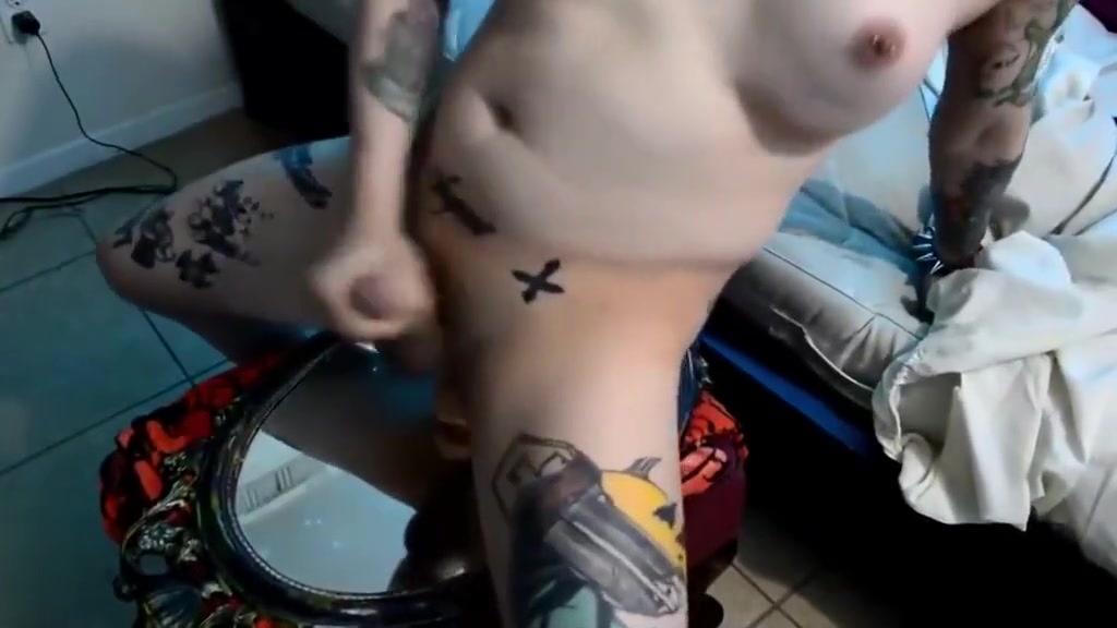 tgirl Riding fake penis
