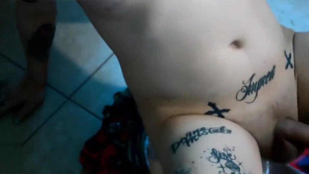 tgirl Riding fake penis