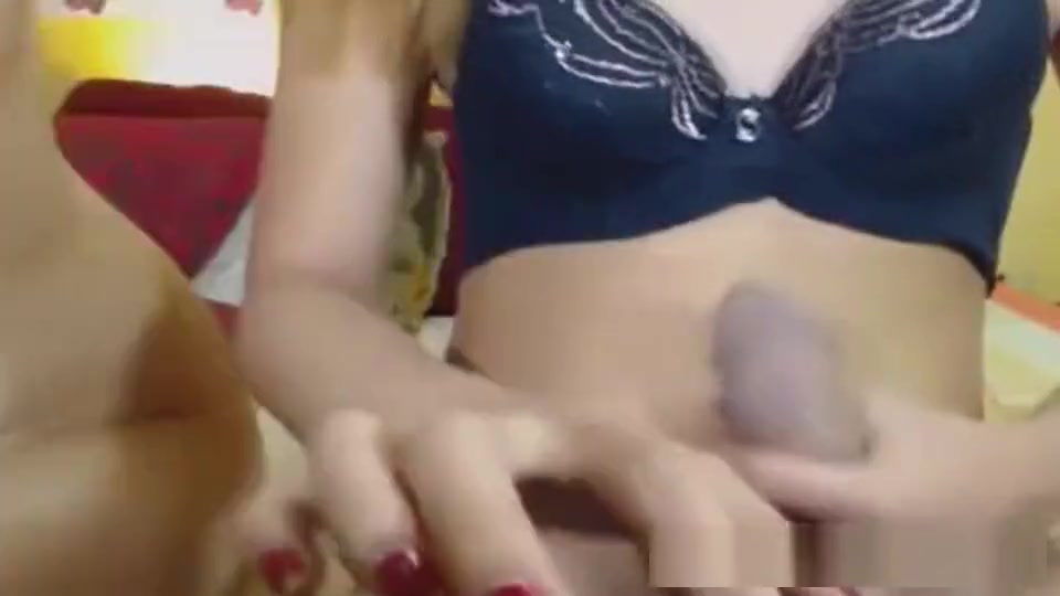 Two tranny friends Masturbate jointly