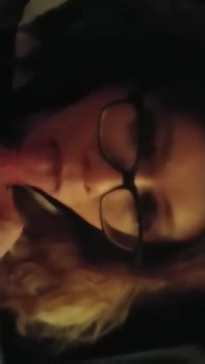 Sissy sucks her first cock while wife is away.