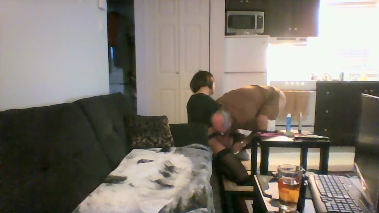 Crossdresser getting fuck by a random old man