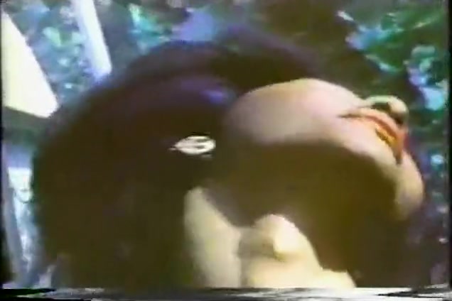 Vintage chocolate tgirl surprises pool boy with her cock