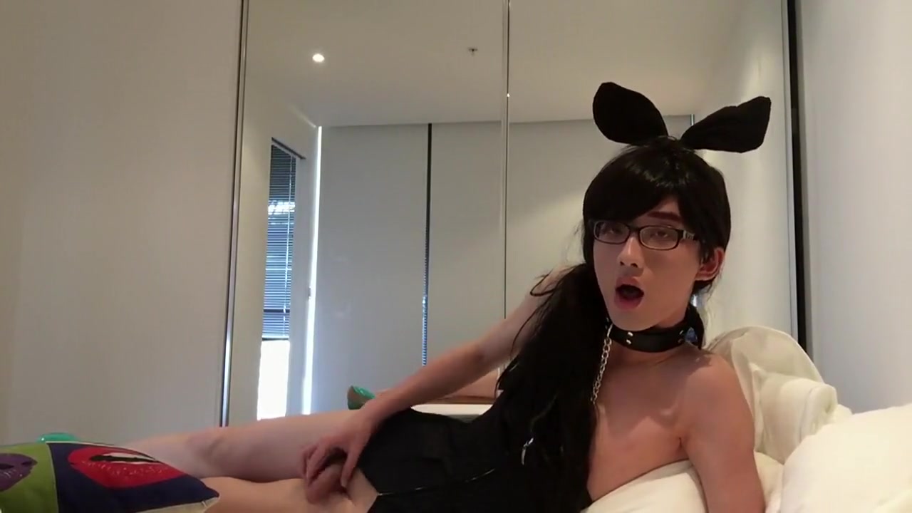 Bunny eared crossdresser