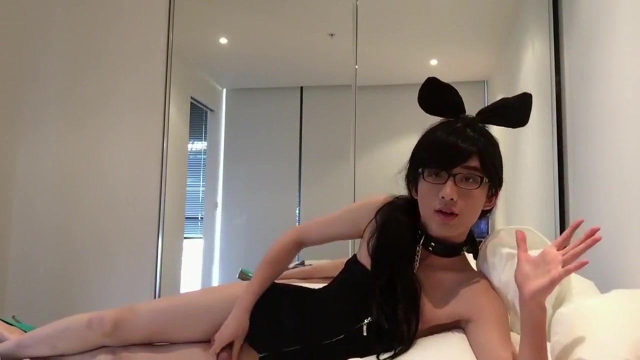Bunny eared crossdresser