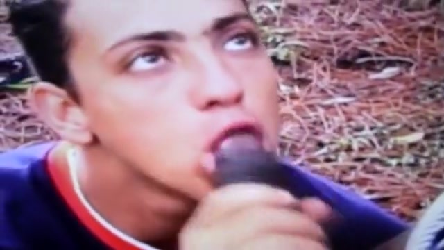 Big Cock Shemale Fucking Guy in woods