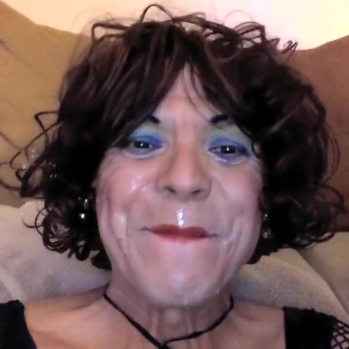 Andie CD sucking cock, getting fucked and big facial