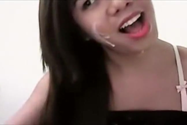 Long Shemale Cock Cums On Cheeks