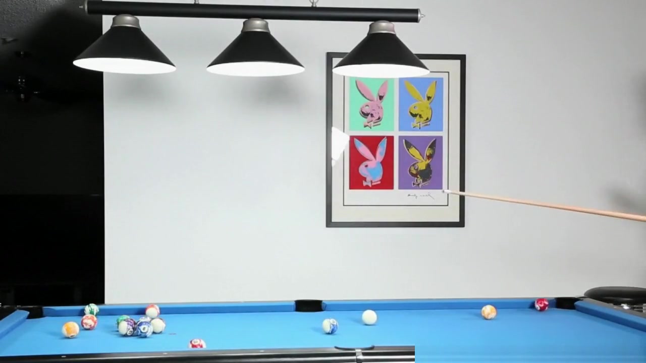 Tattooed pierced tgirl wanks on pooltable