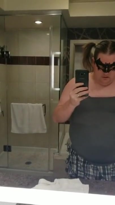 Lost bet in Vegas! Chubby sissy has to drink her piss and cum on Halloween