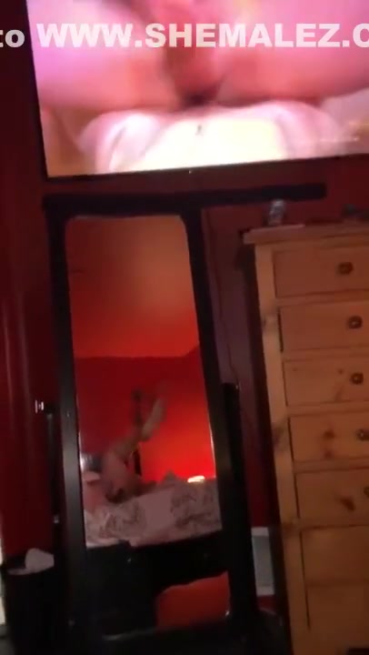 Sissy Solo in the Mirror with favorite Dildo