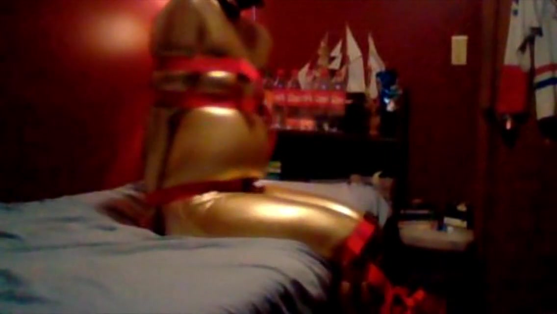 Golden Catsuit Bondage