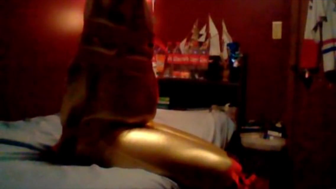 Golden Catsuit Bondage