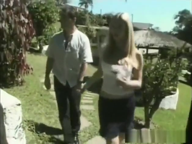 blonde TS babe fucks A lad Outdoor