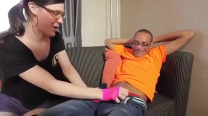 charming TS With Glasses Face And wazoo boned