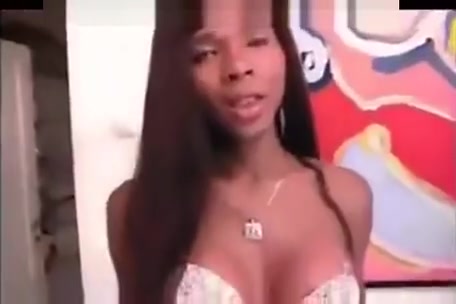 Interracial With slutty ebony TS