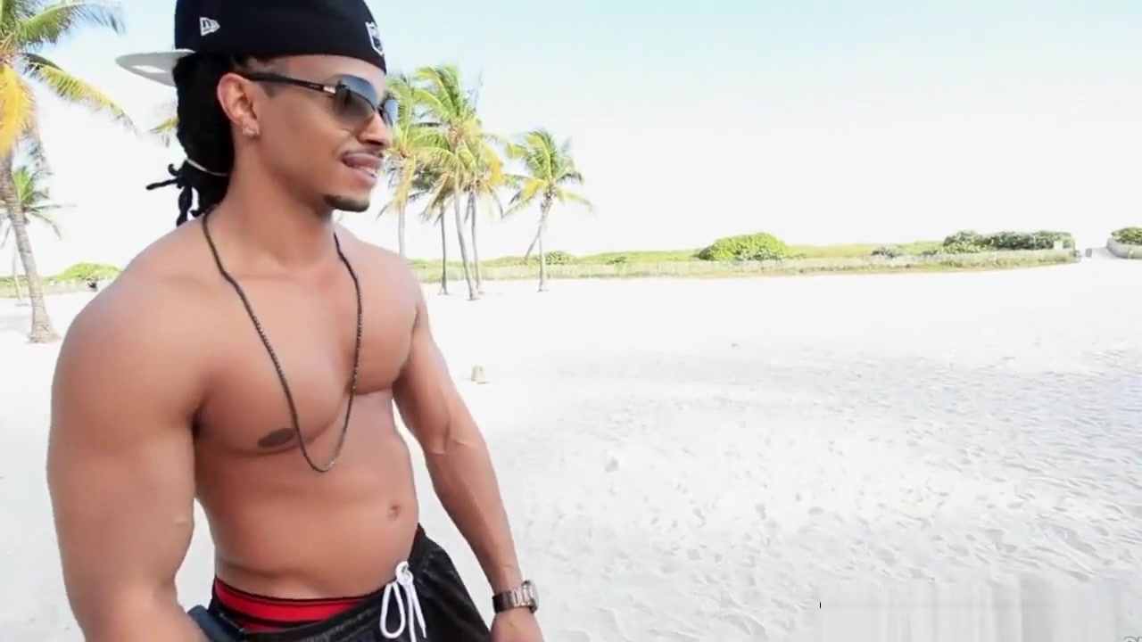 Black tranny takes it in her muscular ass