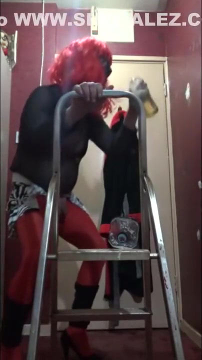 british masked boyfriend drinks his own piss dressed like a sissy slut