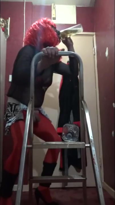 british masked boyfriend drinks his own piss dressed like a sissy slut