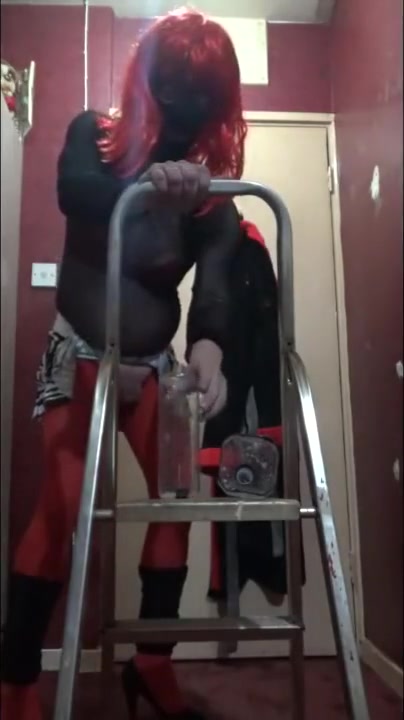 british masked boyfriend drinks his own piss dressed like a sissy slut