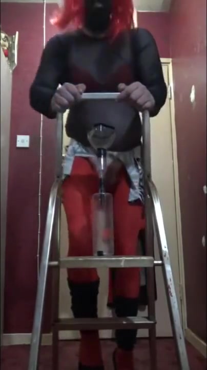 british masked boyfriend drinks his own piss dressed like a sissy slut