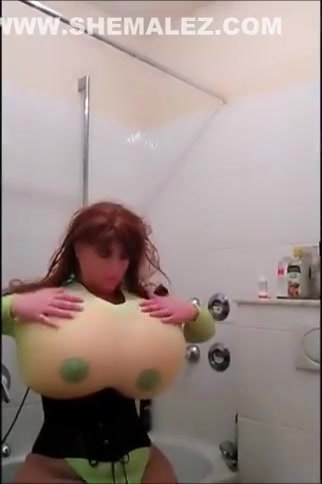 Breast expansion neon green and Corsage